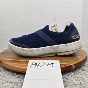 Oofos Womens 9 Oomg Mesh Low Top Blue Recovery Comfort Casual Slip On Daily Shoe